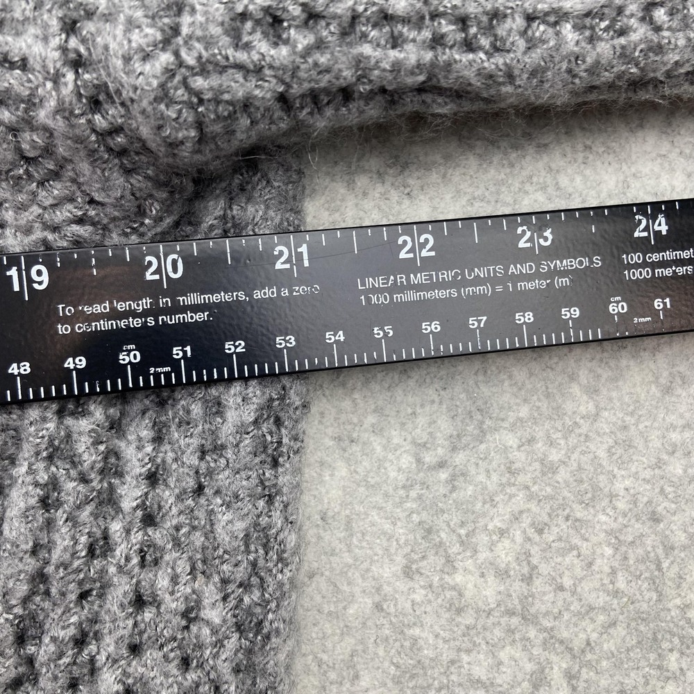 Abercrombie & Fitch Sweater Womens Large Gray Open Front Cable Knit Cardigan - Picture 10 of 12